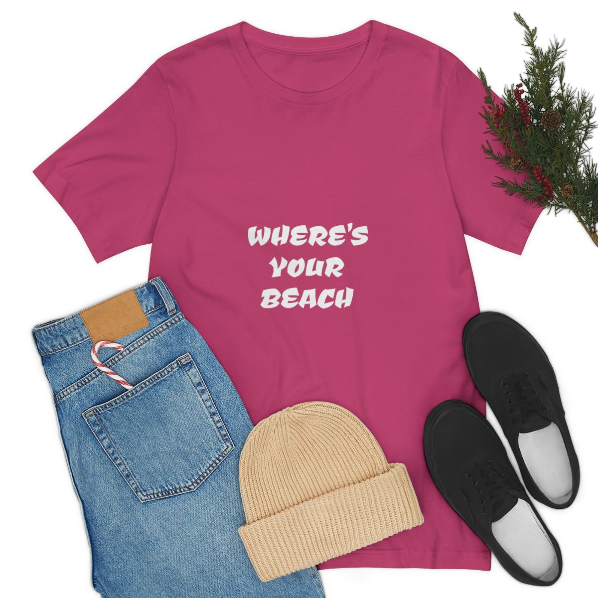 Where's Your Beach Unisex Jersey Short Sleeve Tee