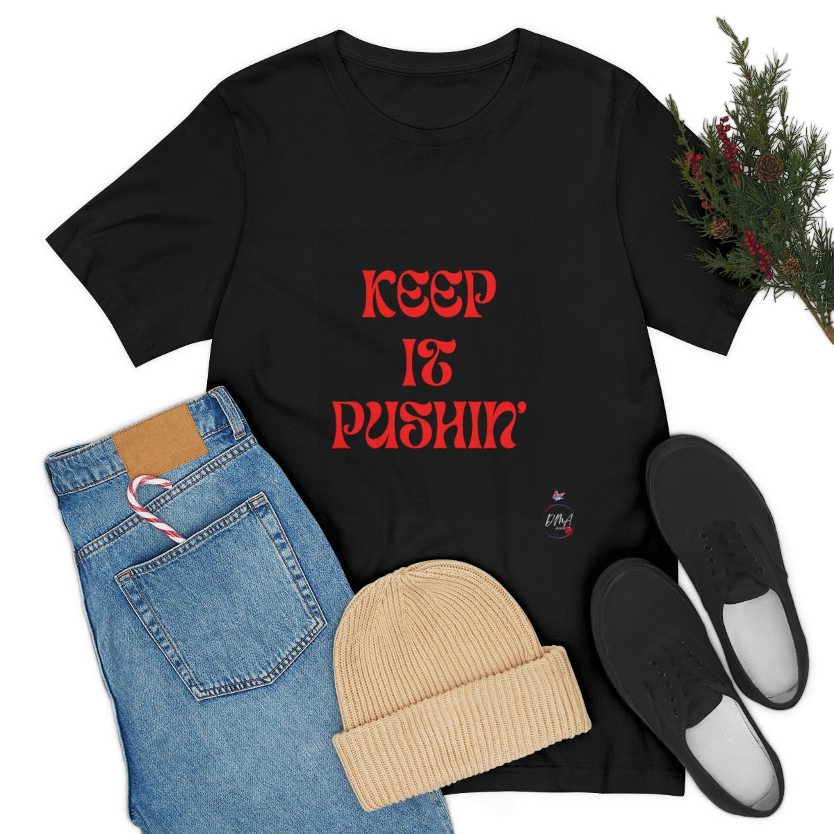 KEEP IT PUSHIN Unisex Jersey Short Sleeve Tee