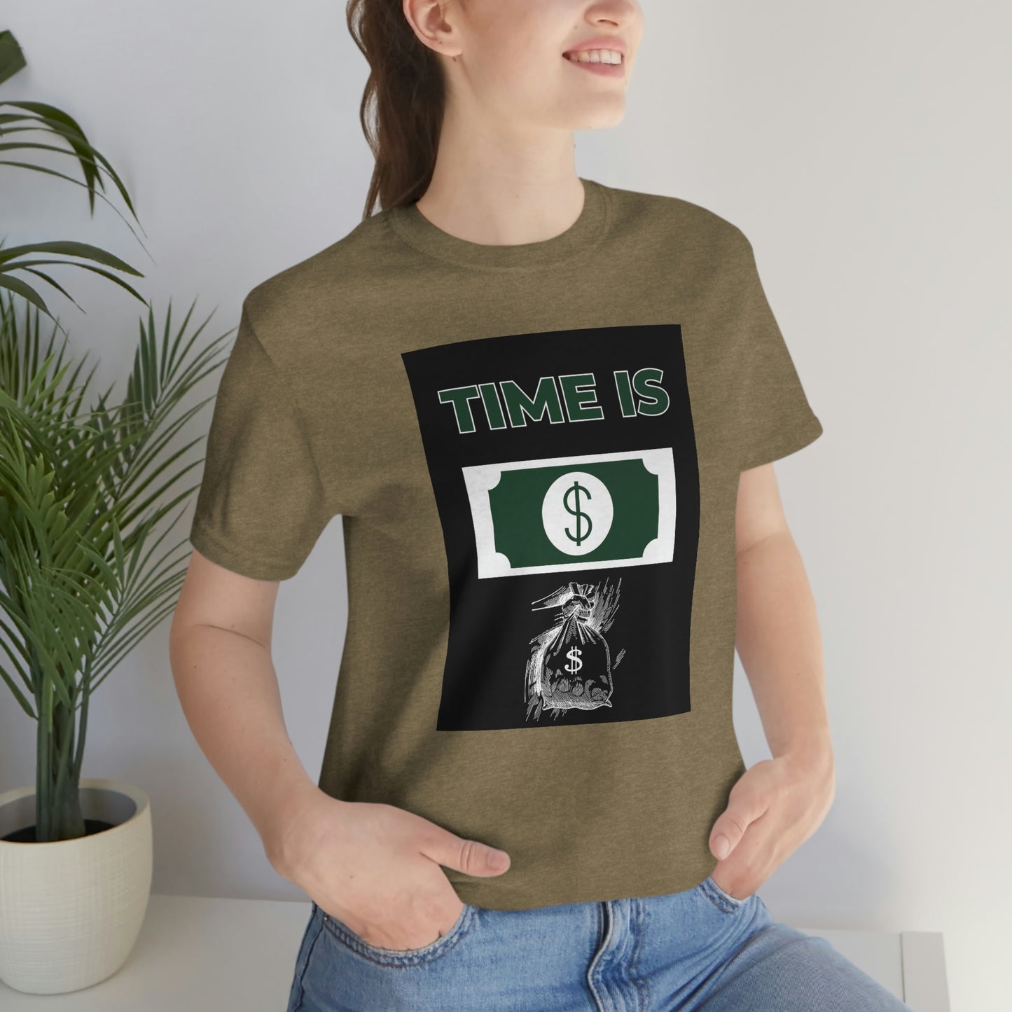 TIME IS MONEY Unisex Jersey Short Sleeve Tee