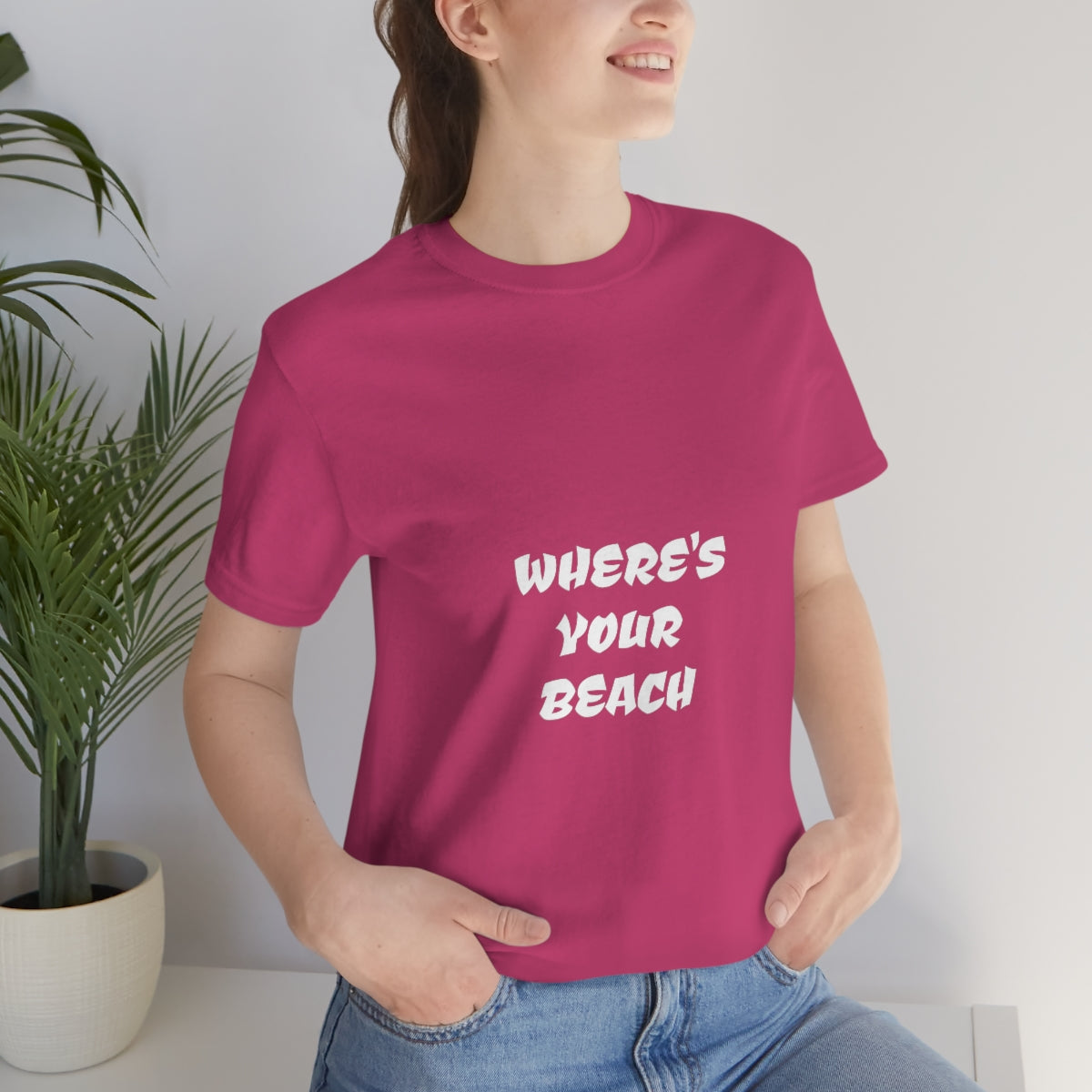 Where's Your Beach Unisex Jersey Short Sleeve Tee