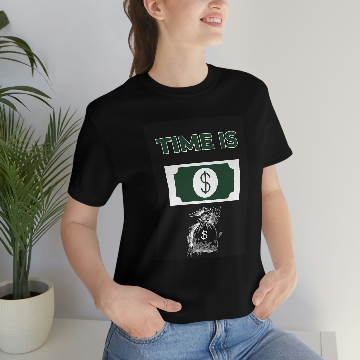TIME IS MONEY Unisex Jersey Short Sleeve Tee