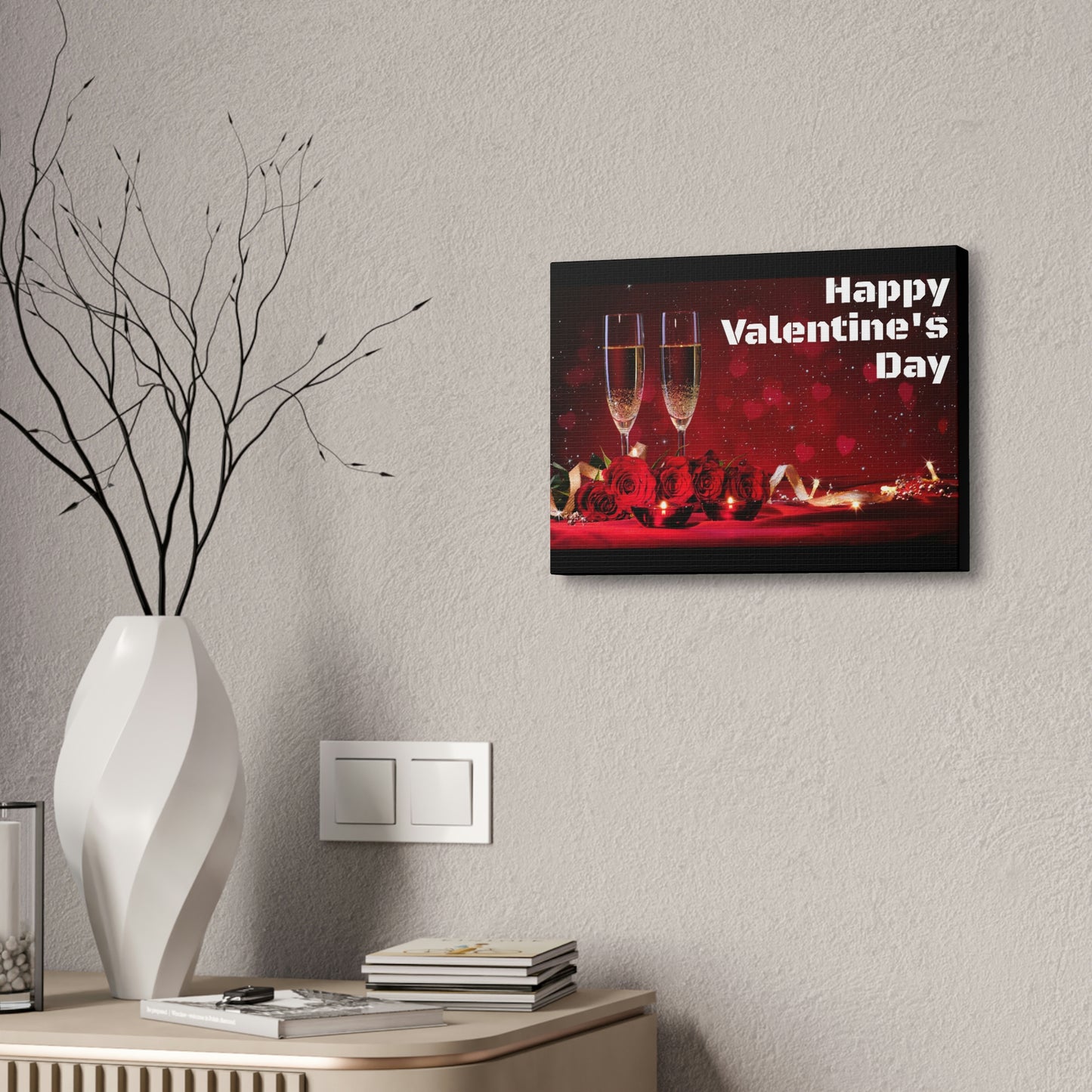 Happy V Day! Canvas Stretched, 1.5''