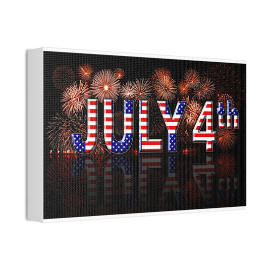 July 4th Canvas Stretched, 1.5''