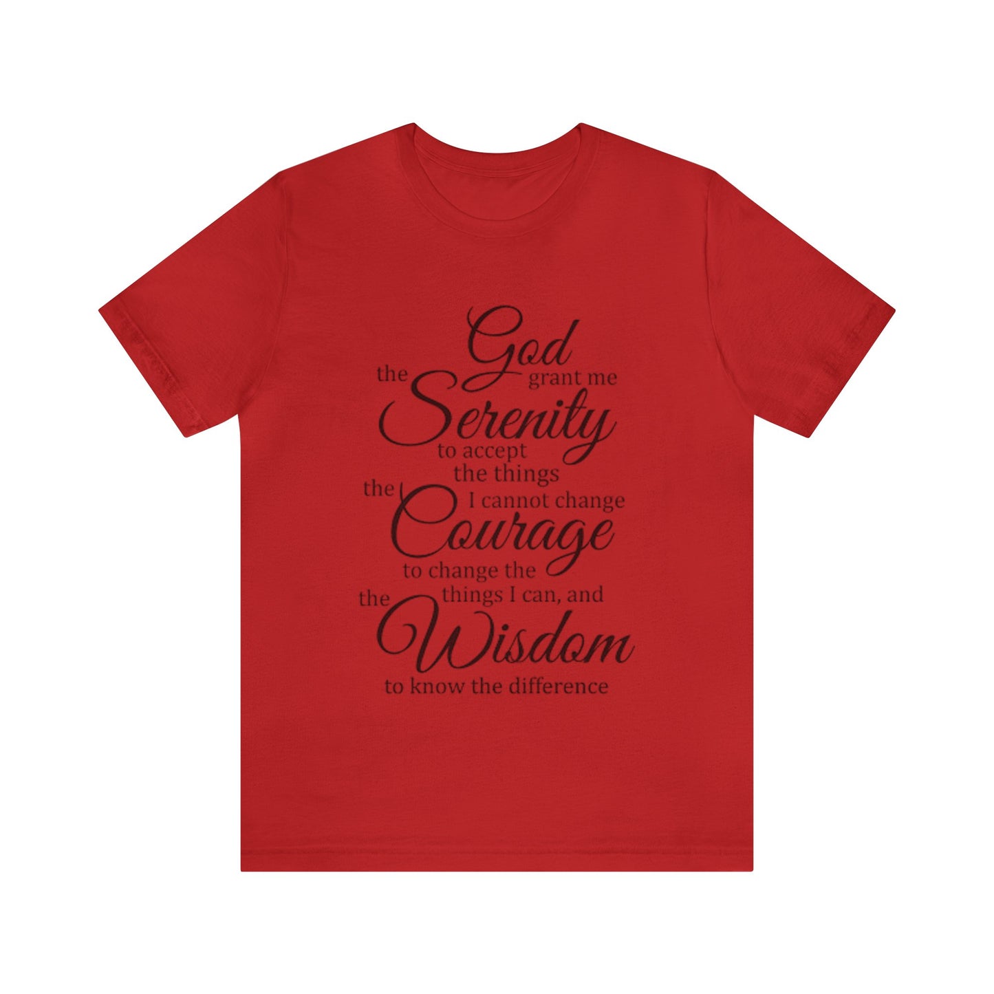SERENITY PRAYER Unisex Jersey Short Sleeve Tee