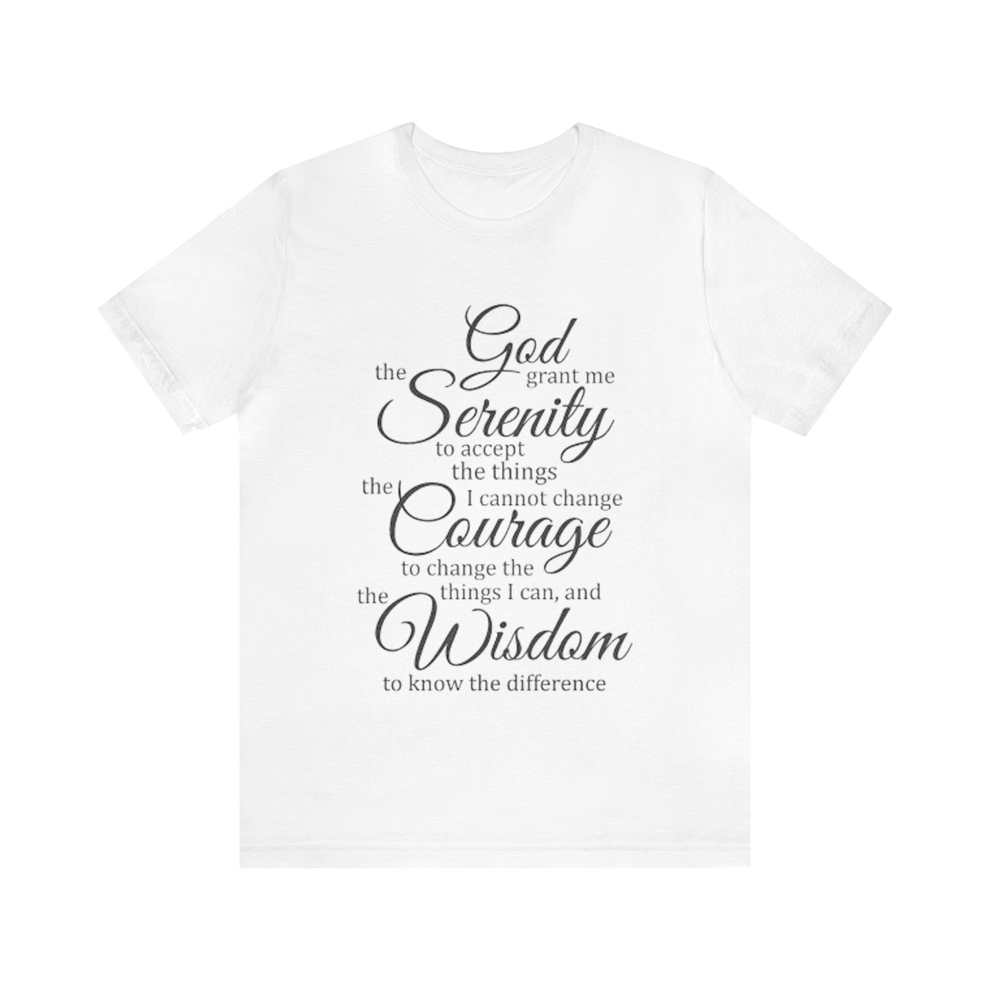SERENITY PRAYER Unisex Jersey Short Sleeve Tee