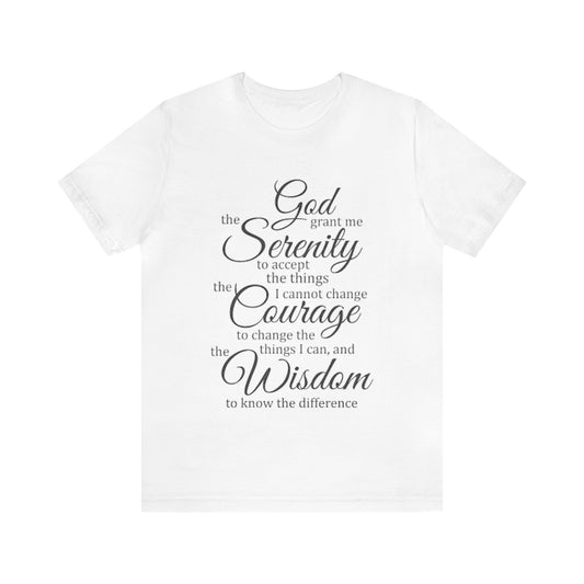 SERENITY PRAYER Unisex Jersey Short Sleeve Tee