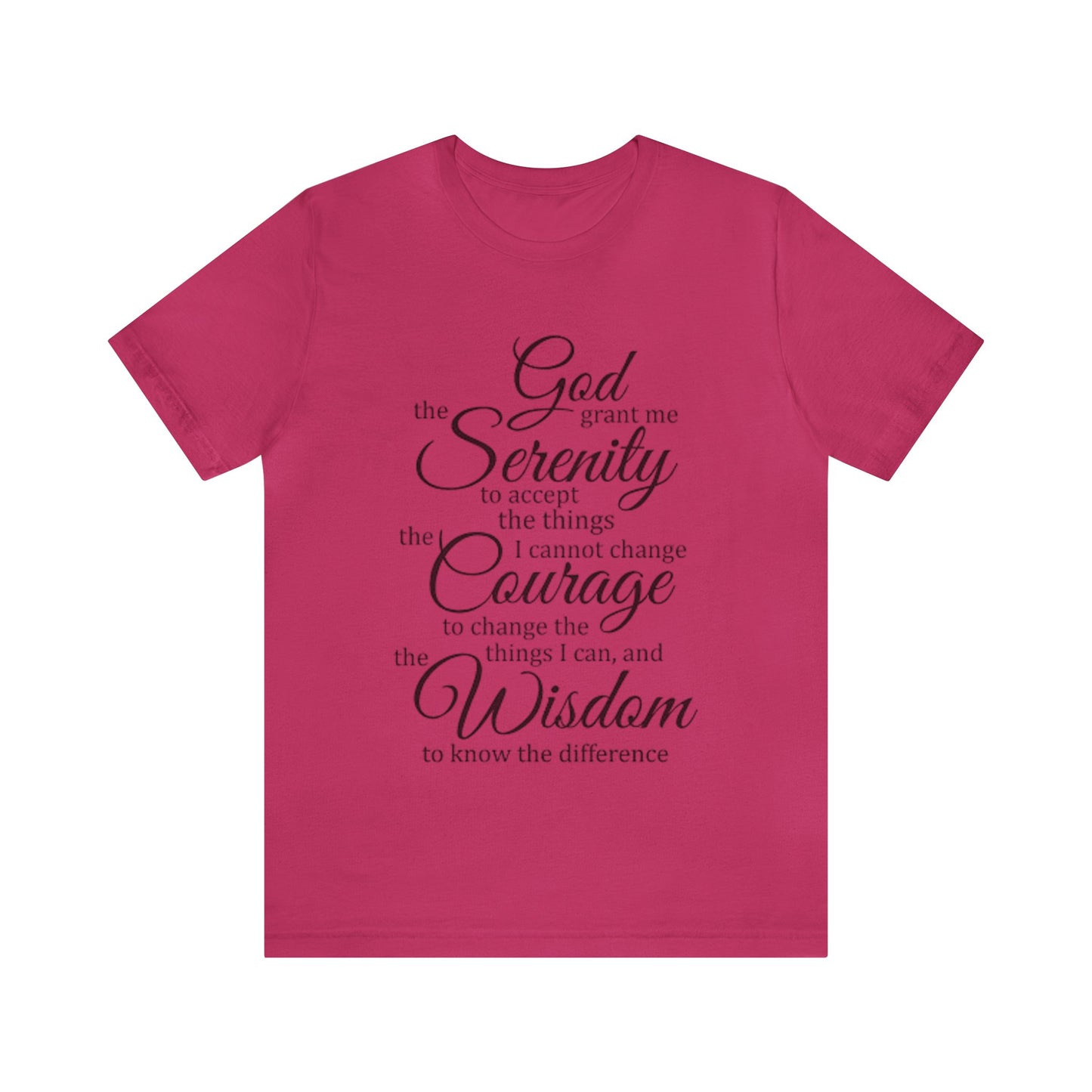 SERENITY PRAYER Unisex Jersey Short Sleeve Tee