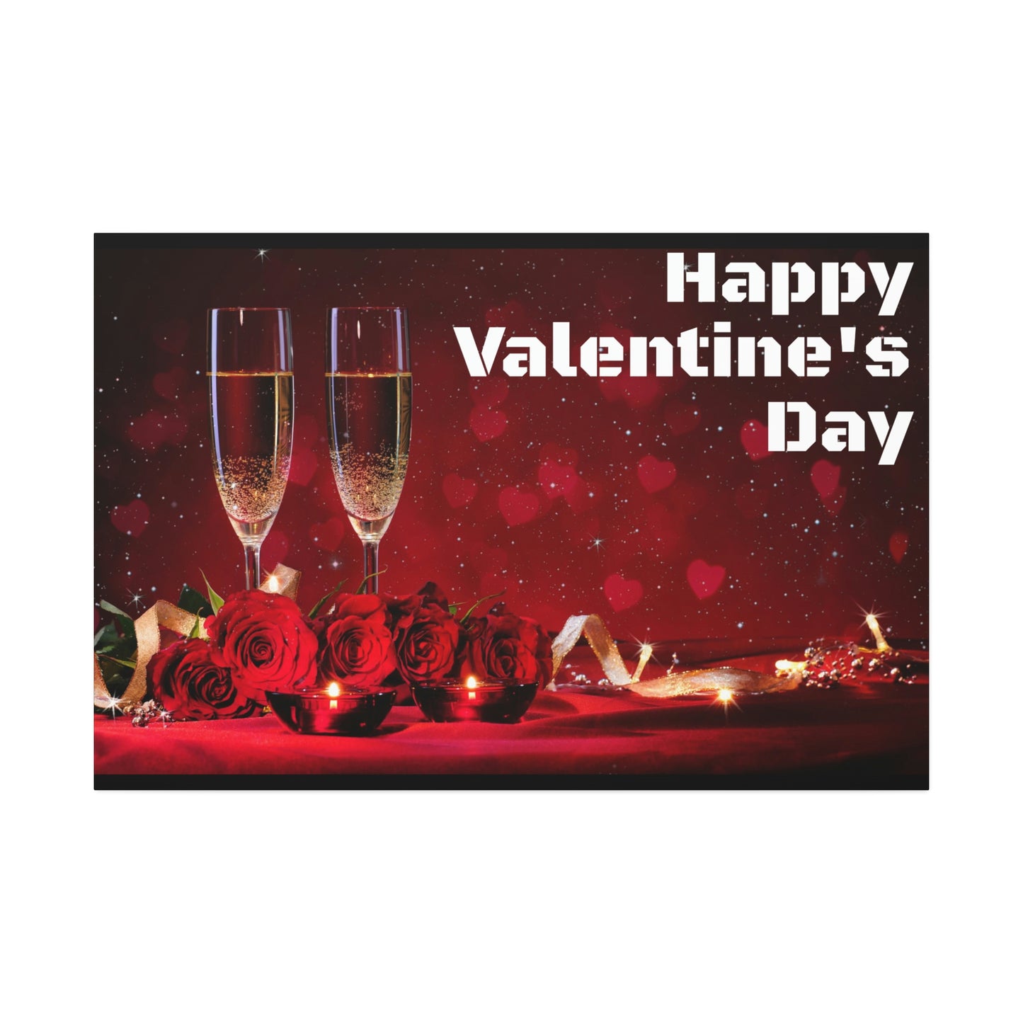 Happy V Day! Canvas Stretched, 1.5''