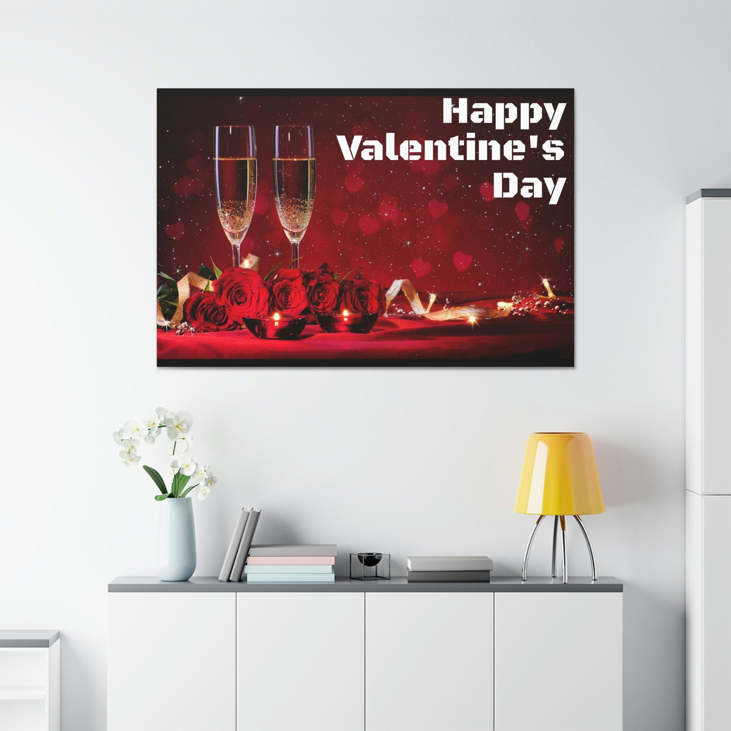 Happy V Day! Canvas Stretched, 1.5''