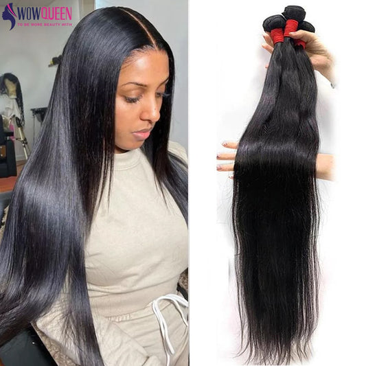 10a Bone Straight Human Hair Bundles Human Hair 30 inch Bundles 38 40 inch Long Thick Bundles Soft Brazilian Hair Weave Bundles