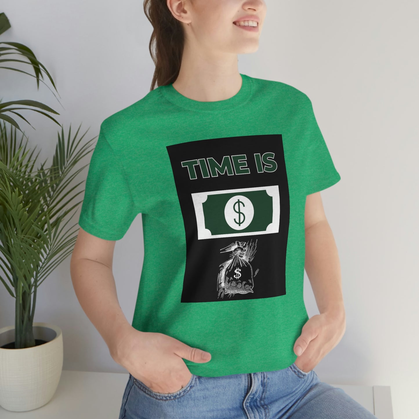 TIME IS MONEY Unisex Jersey Short Sleeve Tee