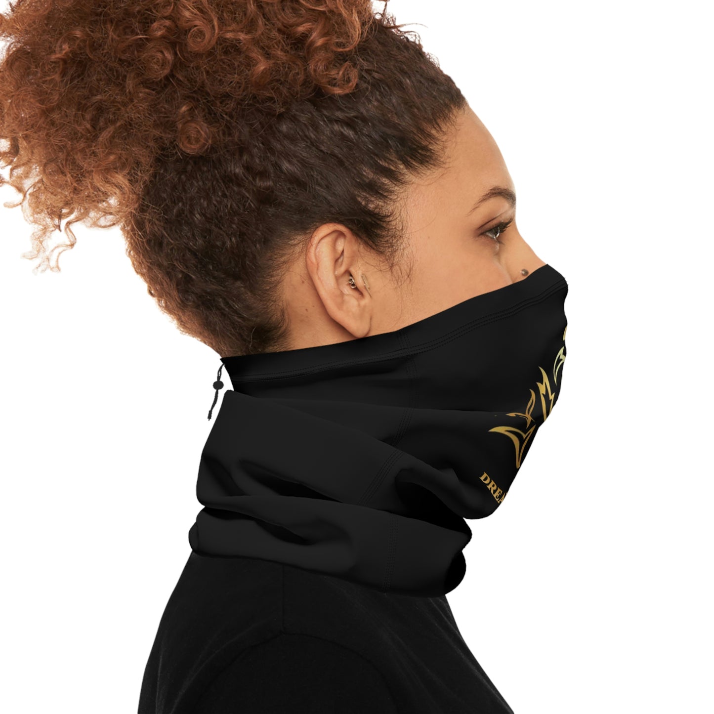 Winter Neck Gaiter With Drawstring Unisex