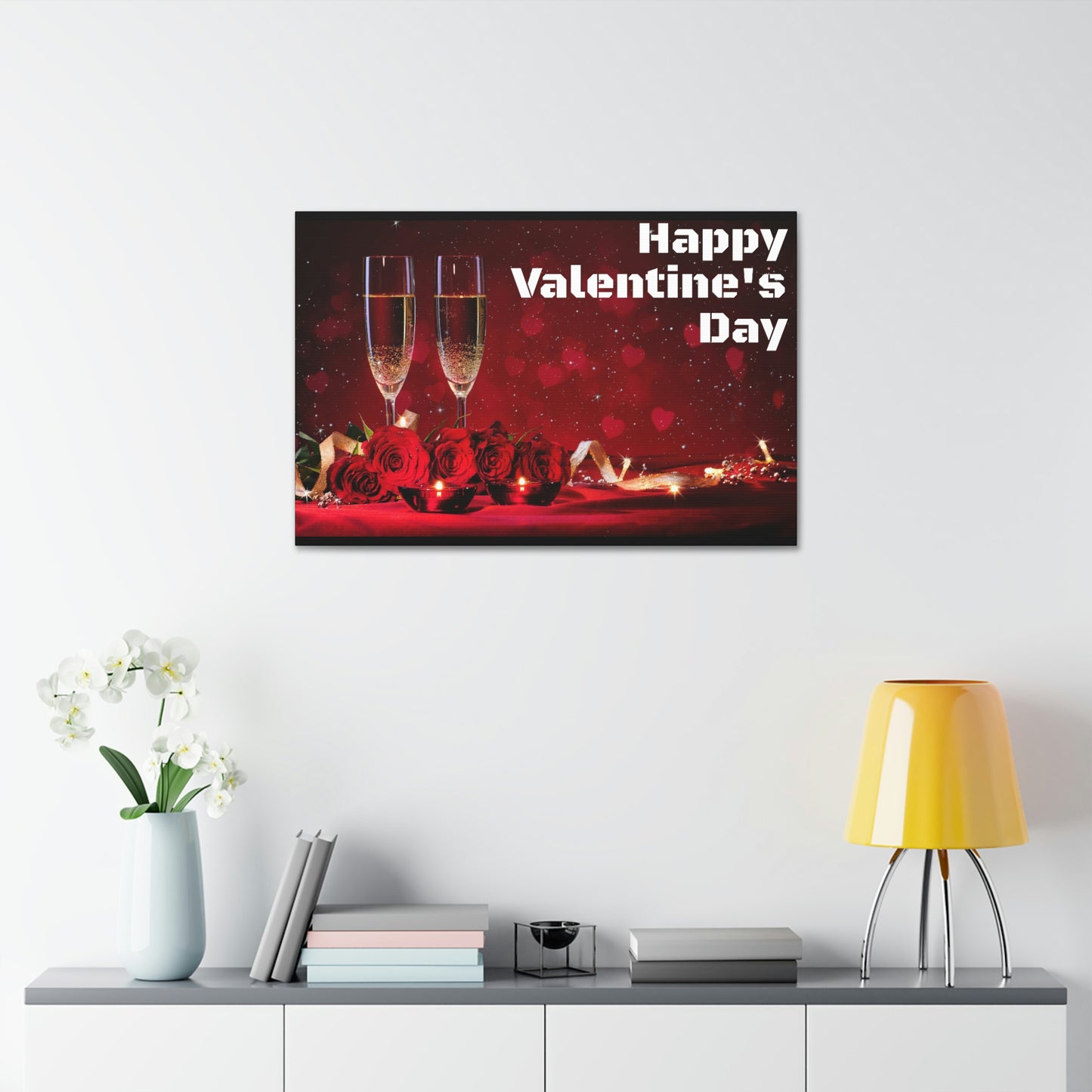 Happy V Day! Canvas Stretched, 1.5''