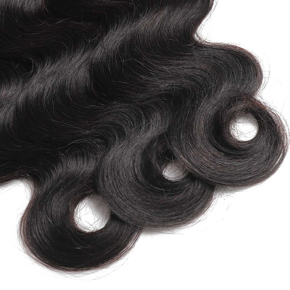 Brazilian Body Wave Human Hair Bundles Natural Hair Weave 3/4 Bundles Deal 8-30 Inch Machine Double Weft Bundles Hair Extensions