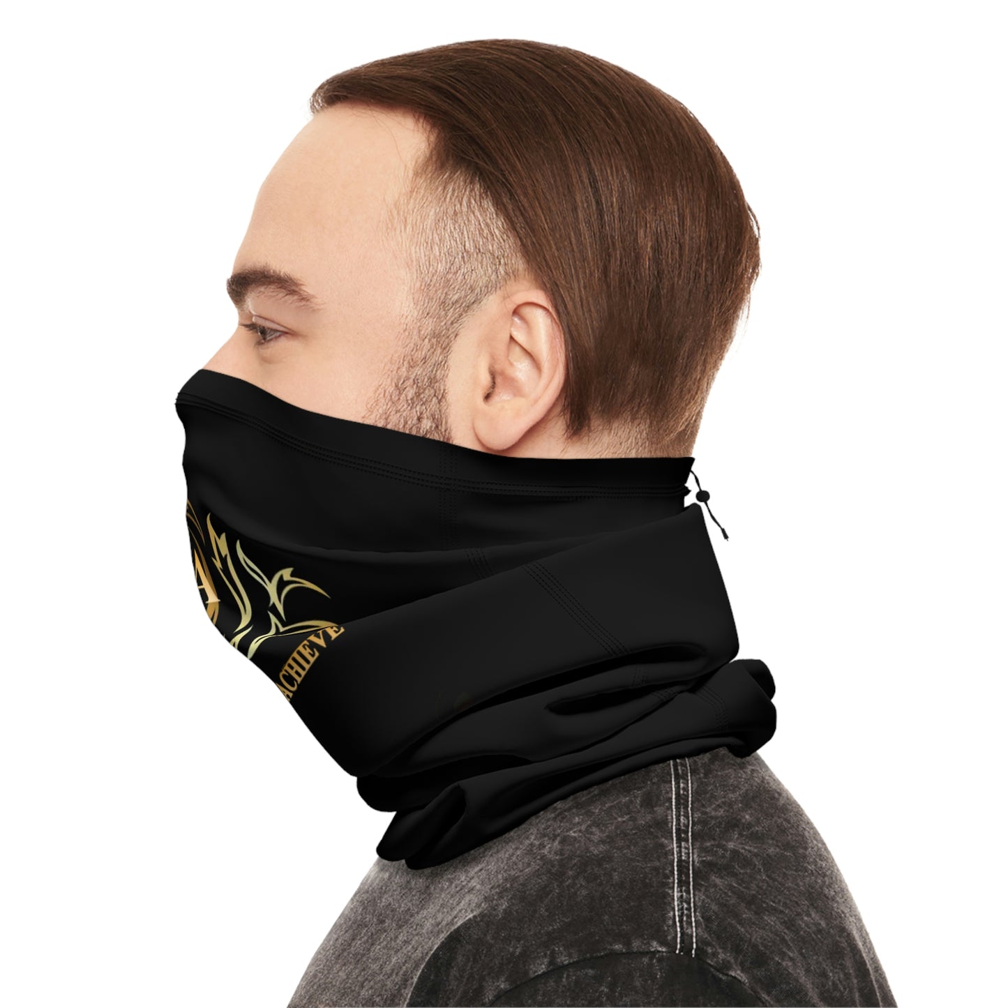 Winter Neck Gaiter With Drawstring Unisex