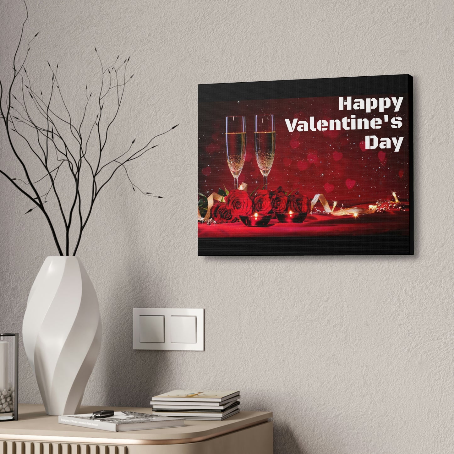 Happy V Day! Canvas Stretched, 1.5''