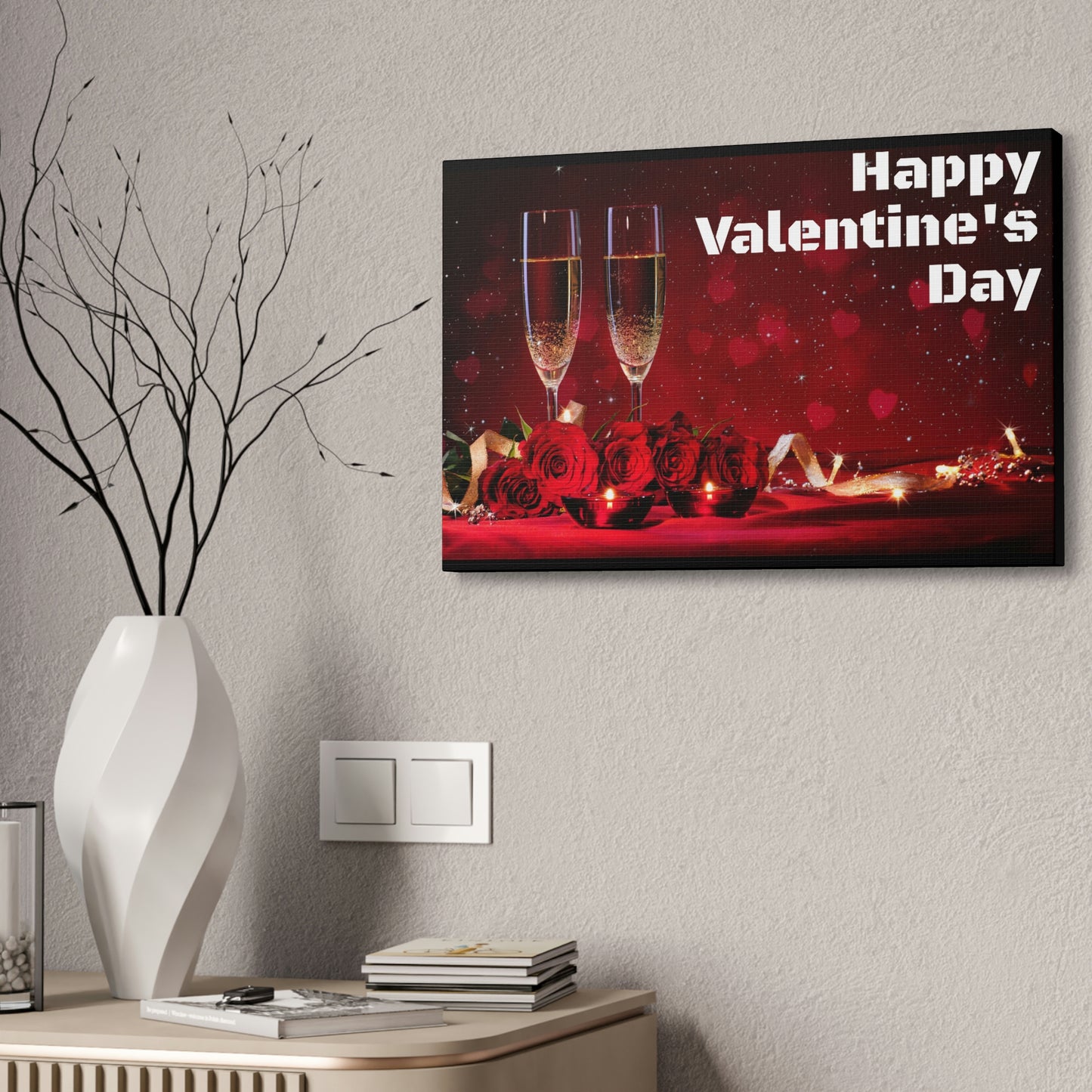 Happy V Day! Canvas Stretched, 1.5''